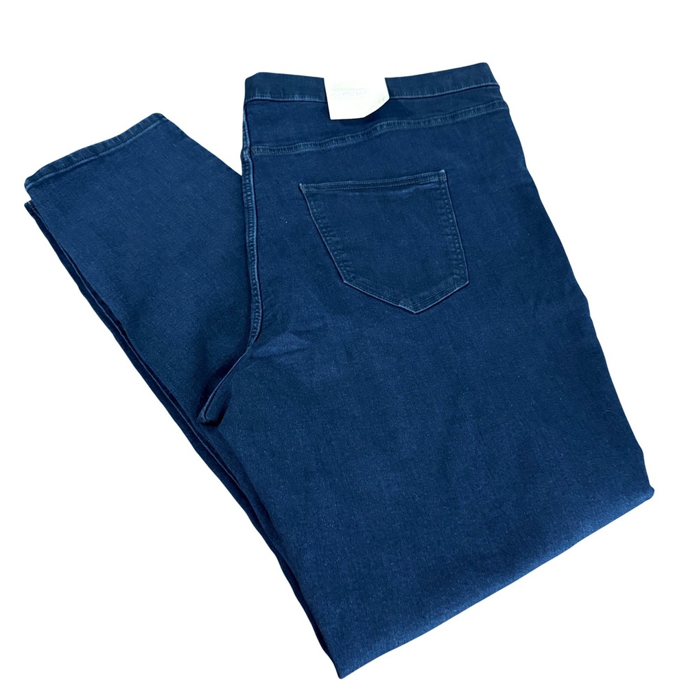 NEW H&M Skinny Jeggings Women 3XL Pant Dark Indigo Blue Stretch PullOn High Rise
